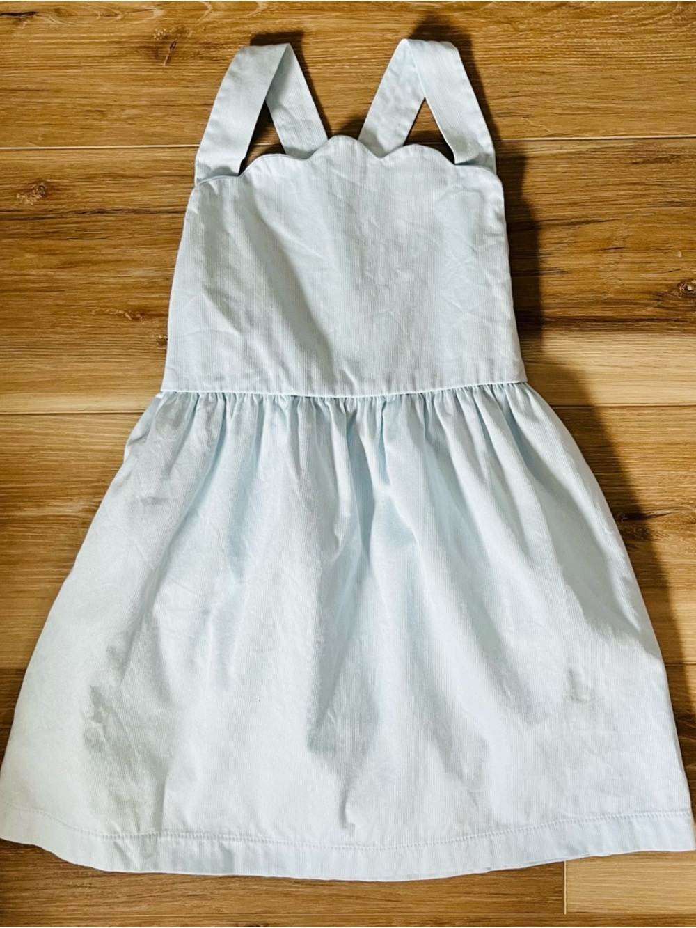 Light Blue Scallop-Top Sundress